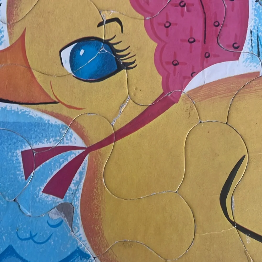 Vintage Whitman 1964 Fuzzy Wuzzy Duck Tray Puzzle; 11.5